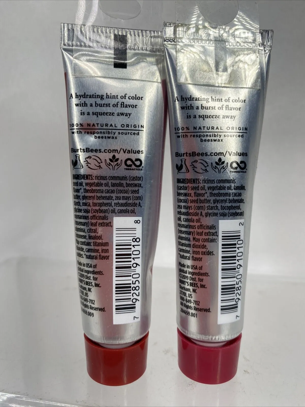 (2) Burt's Bees Squeezy Tinted Lip Balm Hydrating/Moisturiz watermelon ￼Mandarin