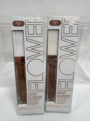 (2) Mocha Flower Light Illusion Full Coverage Concealer Crease Proof Contour