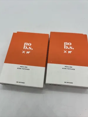 (2) No B.S. Healing Blemish Patches 36 Count Paraben Sulfate Free Vegan