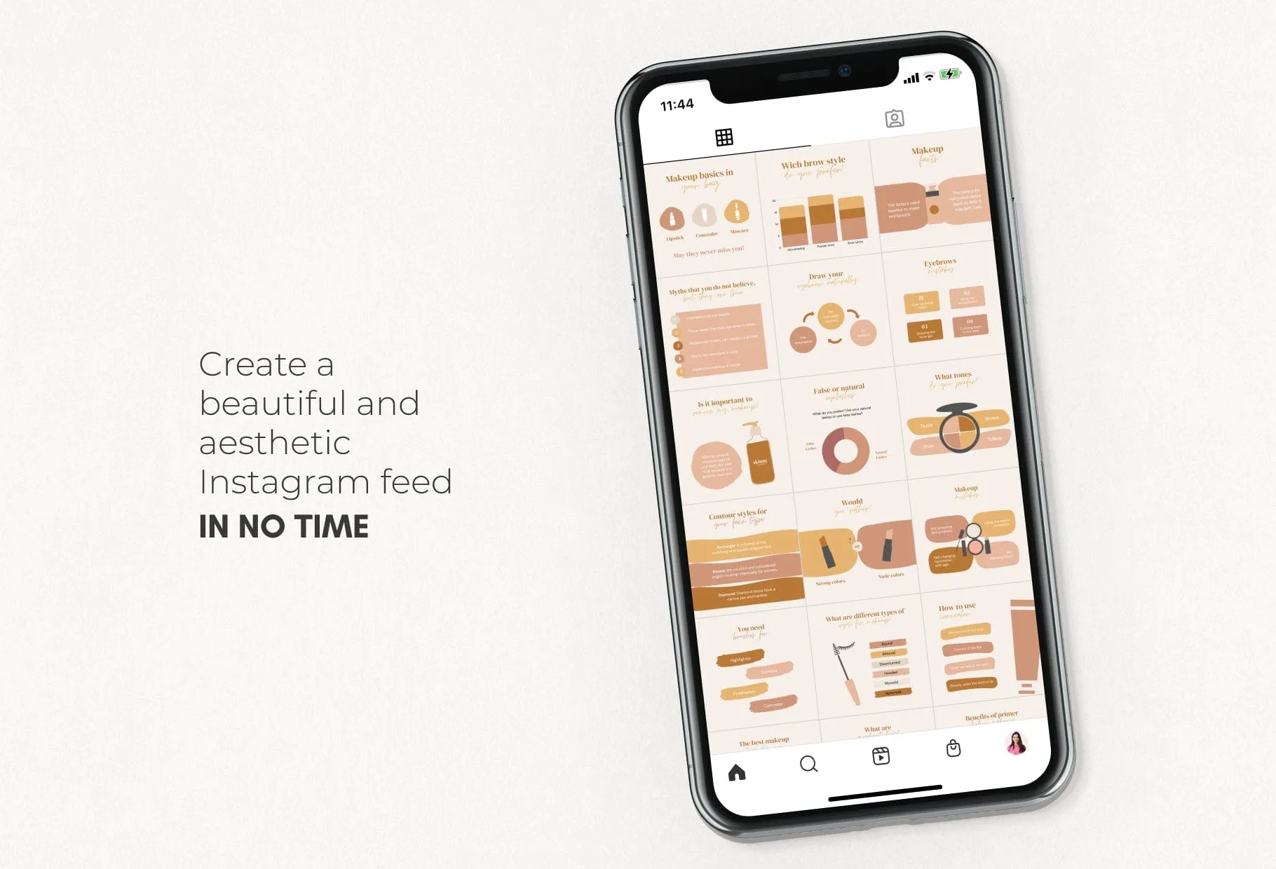 20 Makeup Infographics Instagram Posts Fully Editable Canva Templates V2