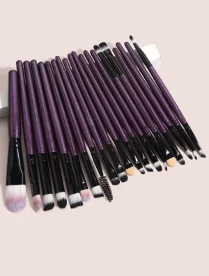 20PCS  PurpleBlack Makeup Brush Set