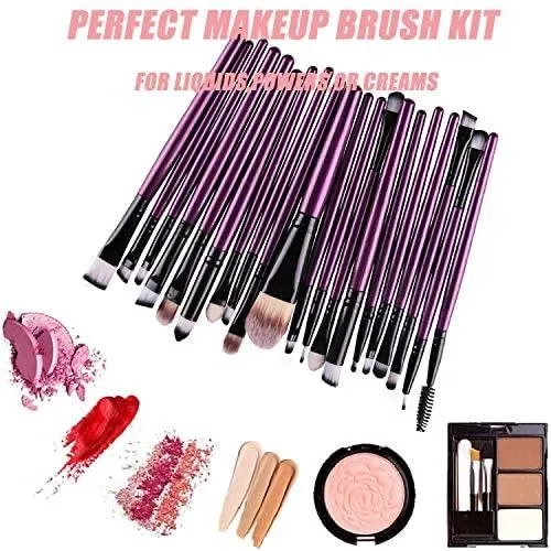 20PCS  PurpleBlack Makeup Brush Set