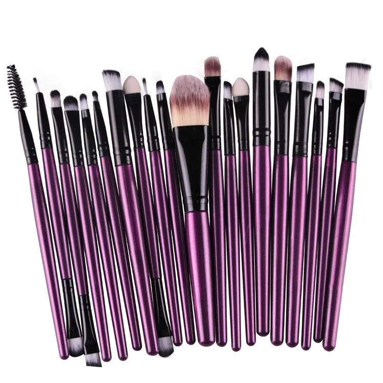 20PCS  PurpleBlack Makeup Brush Set