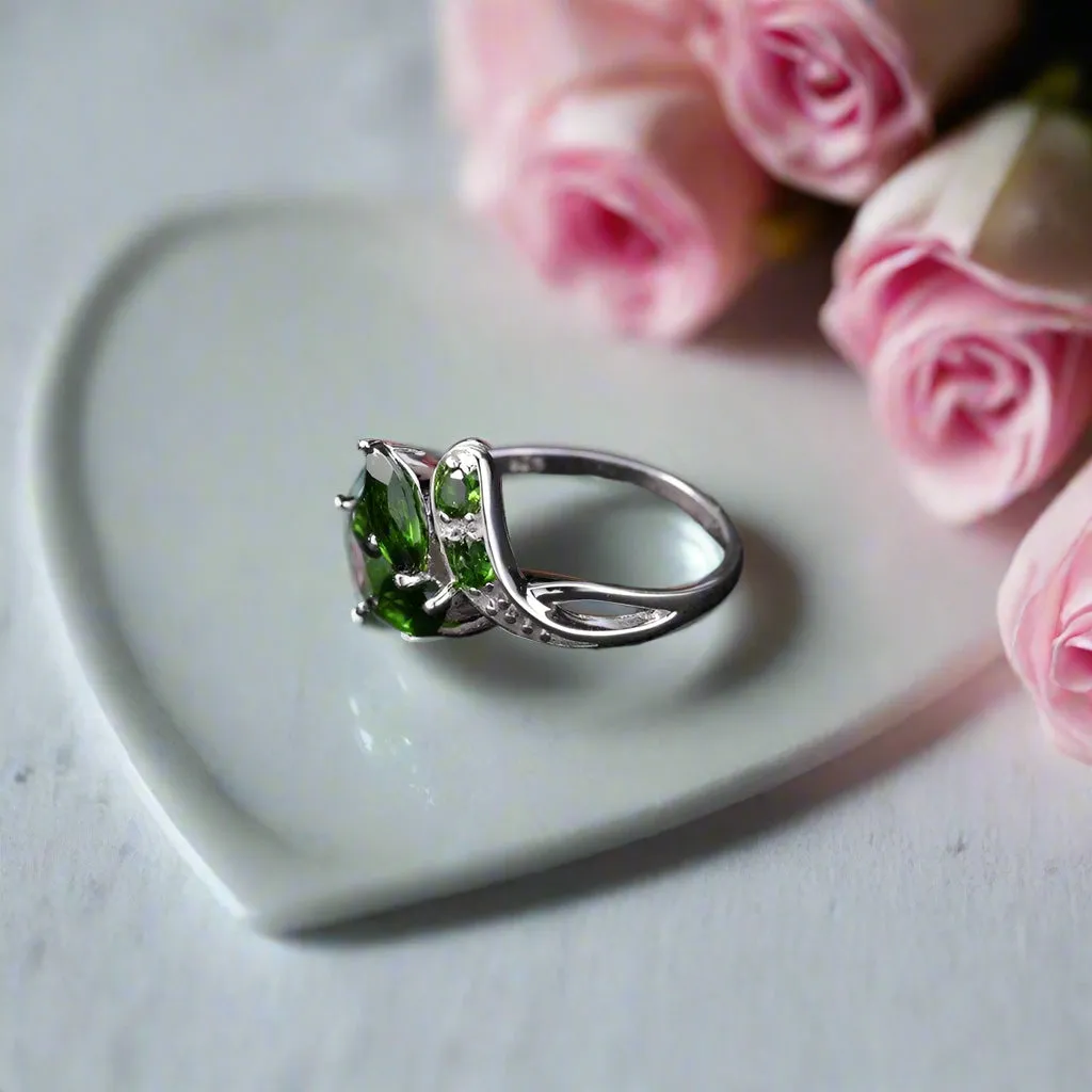 2.15ct Natural Chrome Diopside Gemstone Ring