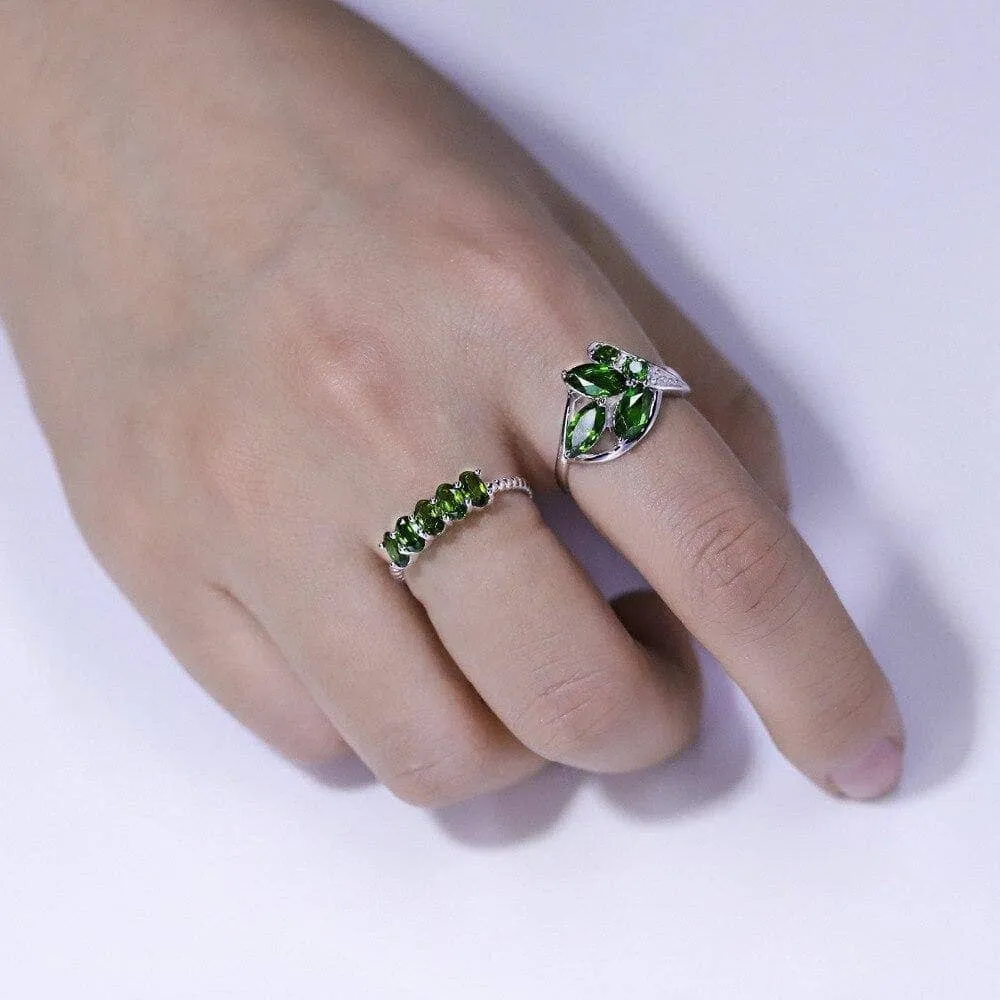 2.15ct Natural Chrome Diopside Gemstone Ring