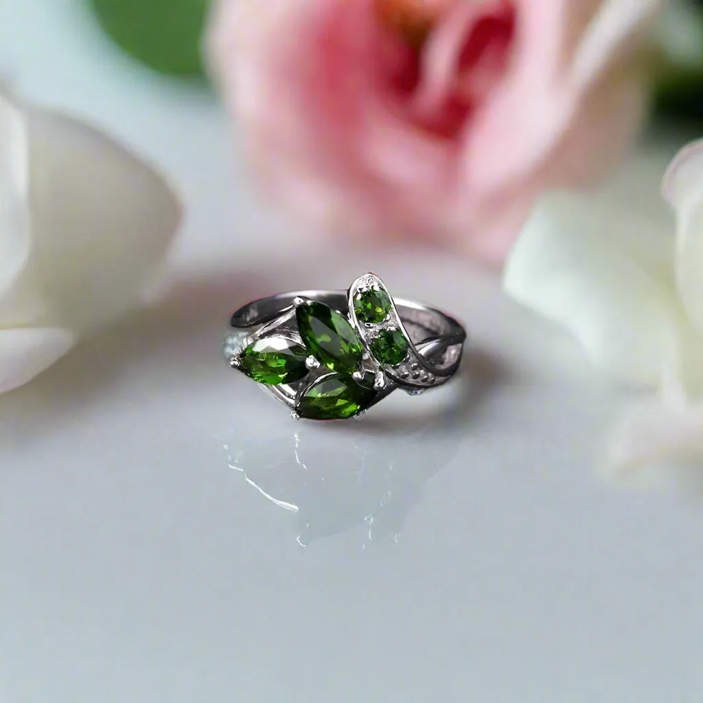 2.15ct Natural Chrome Diopside Gemstone Ring