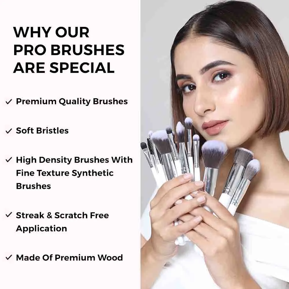 23 Pcs Professional Makeup Brush Set with Roll on Bag