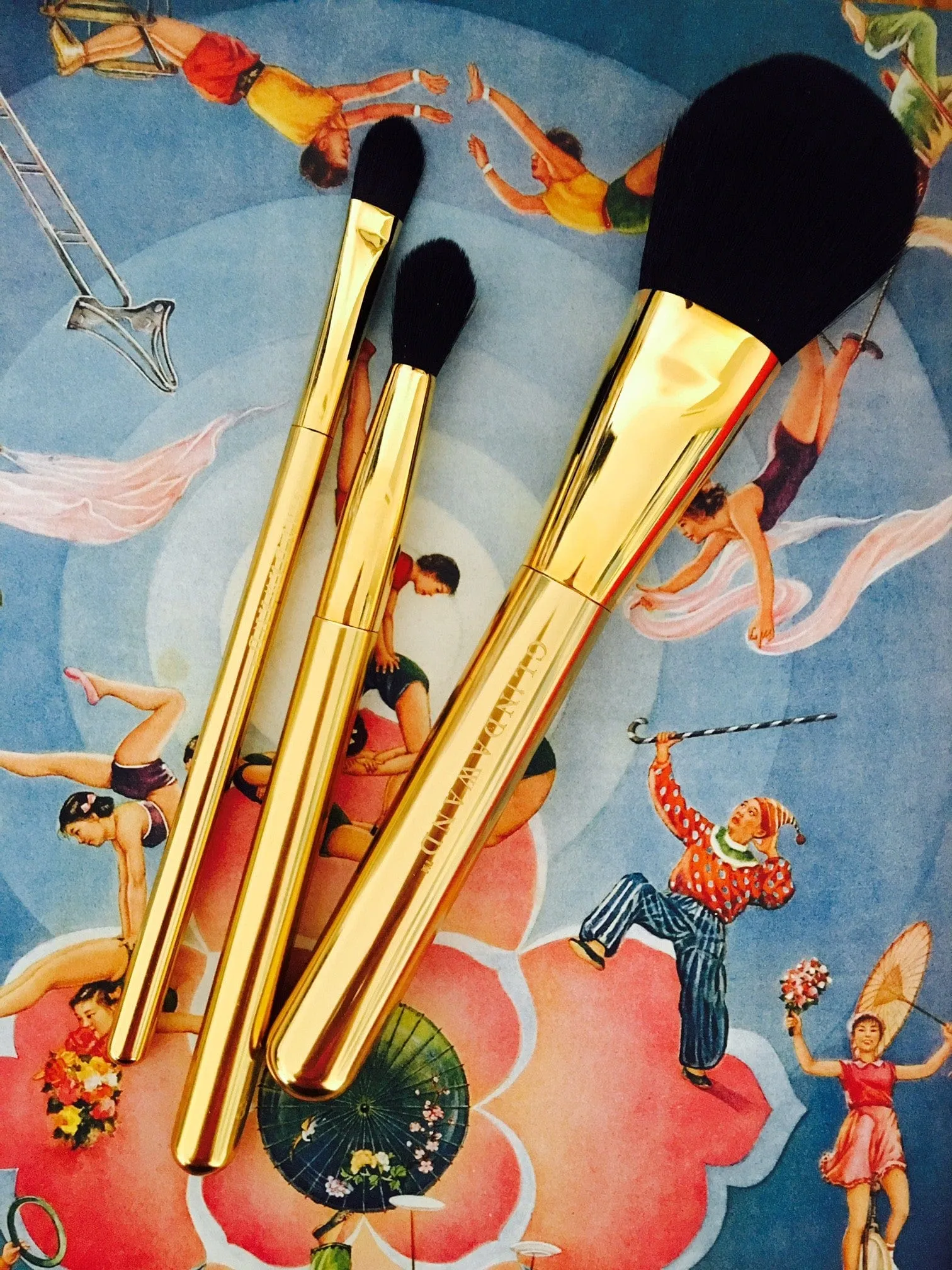 24ct Gold-Plated Makeup Brush by GlindaWand - Large Powder Brush No. 1