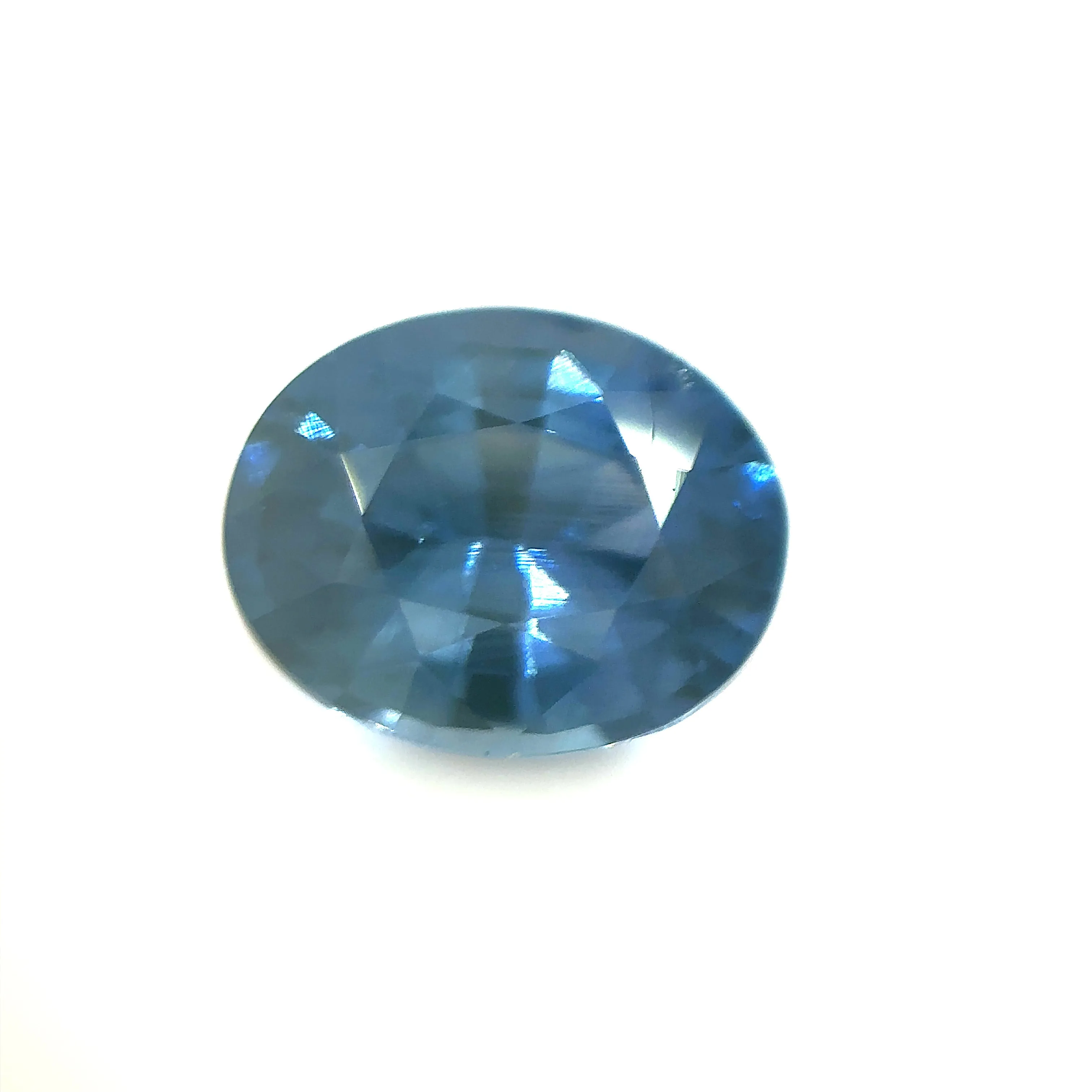 2.78 ct. EGL Certified Unheated Oval Blue Sapphire