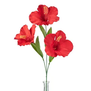 27" Hibiscus Spray: Red - 29414RD