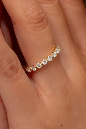 2.8mm Floating Single Prong Round Natural Diamond Ring