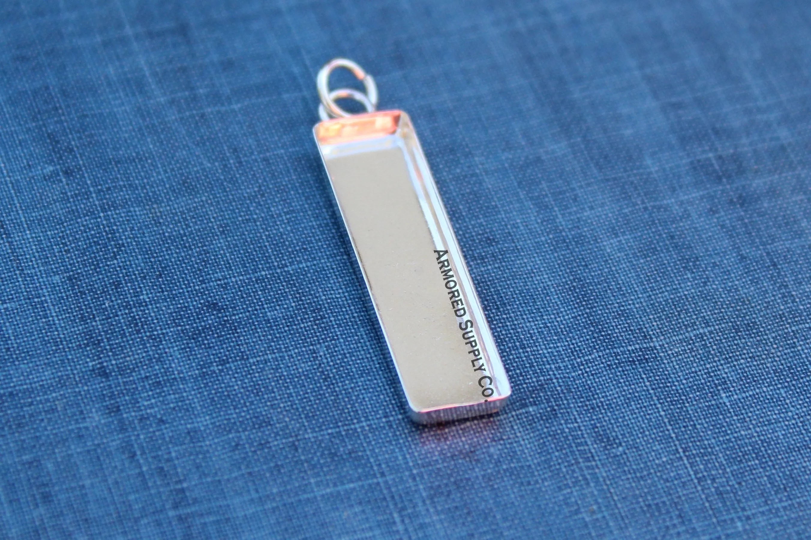 28x7mm Rectangle Bezel Pendant Blank Mounting
