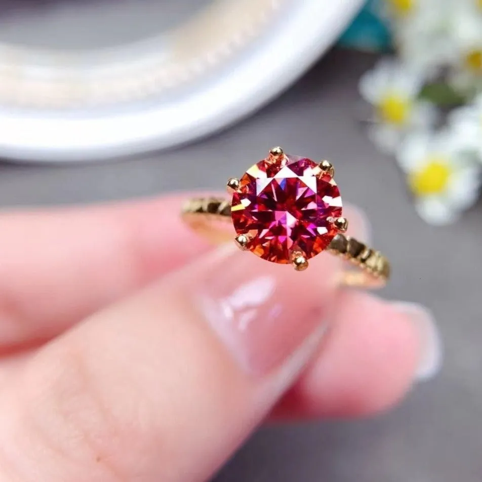 2ct Round Cut Diamond 6 Prong Engagement Ring