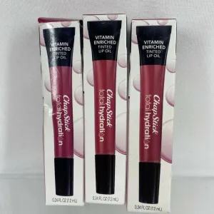 (3) ChapStick Midnight Magenta Total Hydration Vitamin Enriched Tinted Lip Oil