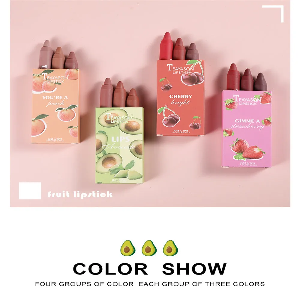 3 colors a set  Crayon Matte Longwear Lipsticks