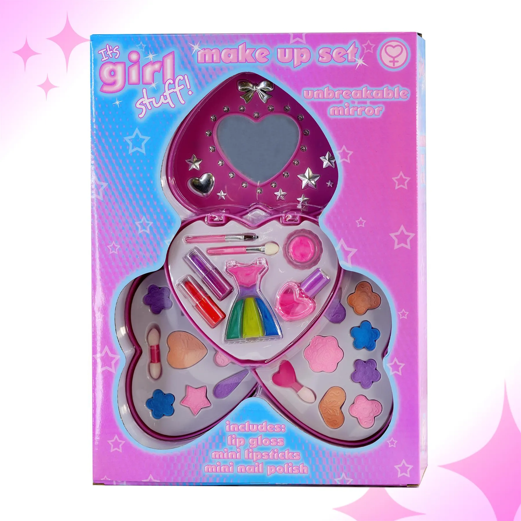 3 Tier Girls Make Up Play Set With Mirror