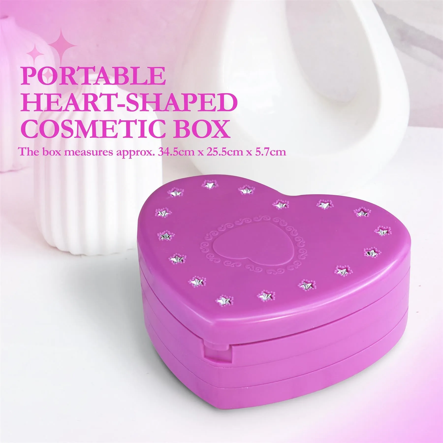 3 Tier Girls Make Up Play Set With Mirror