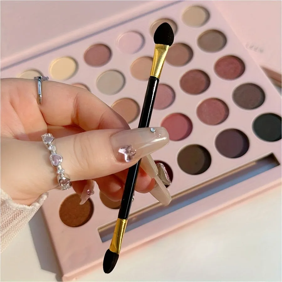 30-Color Eyeshadow Palette with Golden and Brown Shades