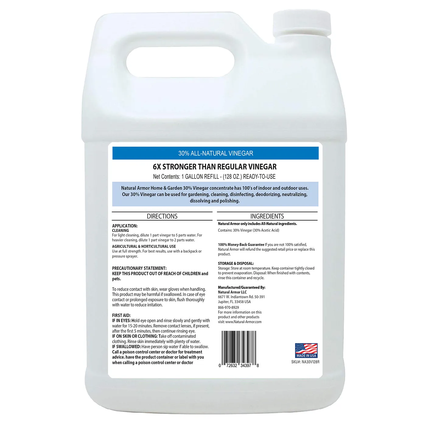 30% Vinegar - GALLON Refill (128 oz)