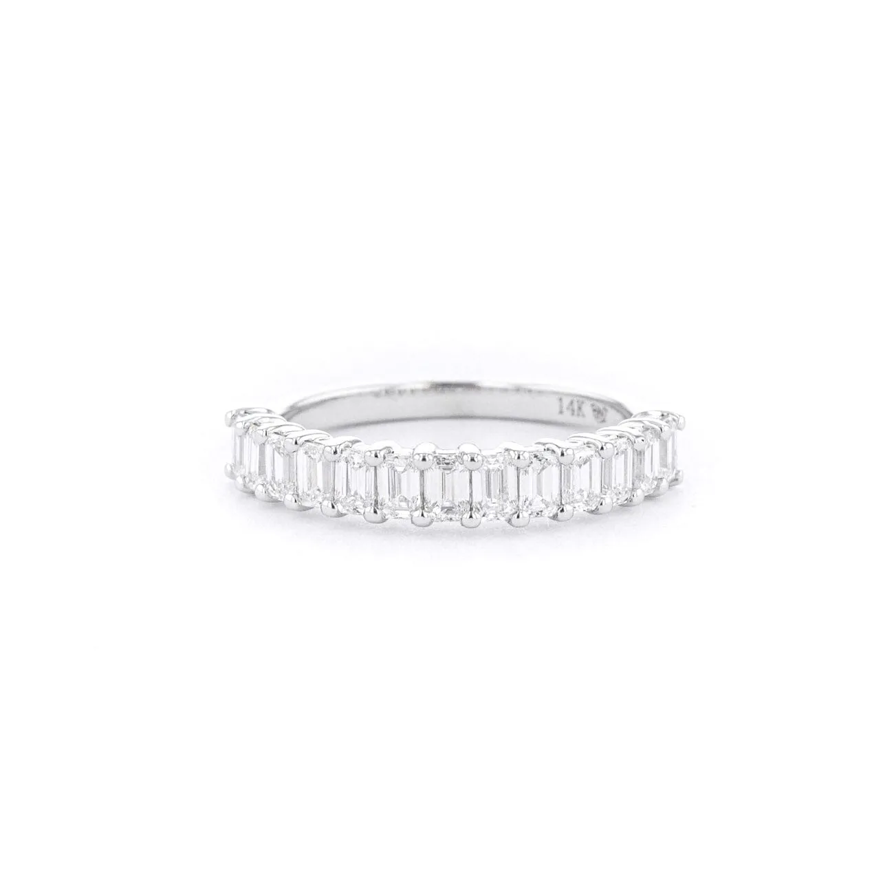 3.0mm North-South Emerald Diamond Ring