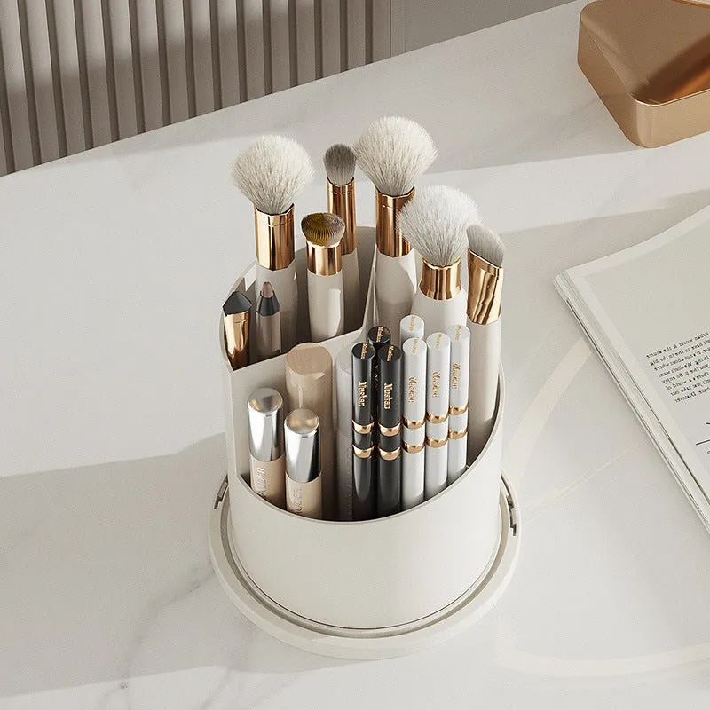 360° Rotating Makeup Organizer with Lid