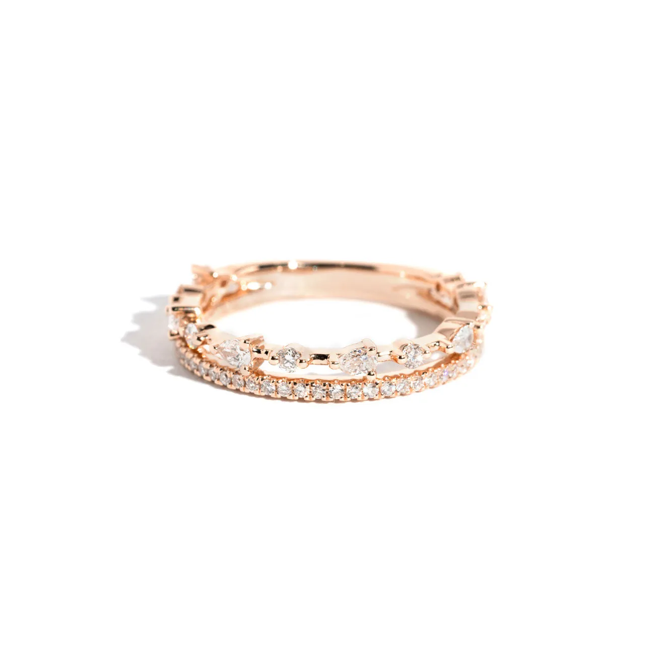 3.8mm Pear Daisy Double Band