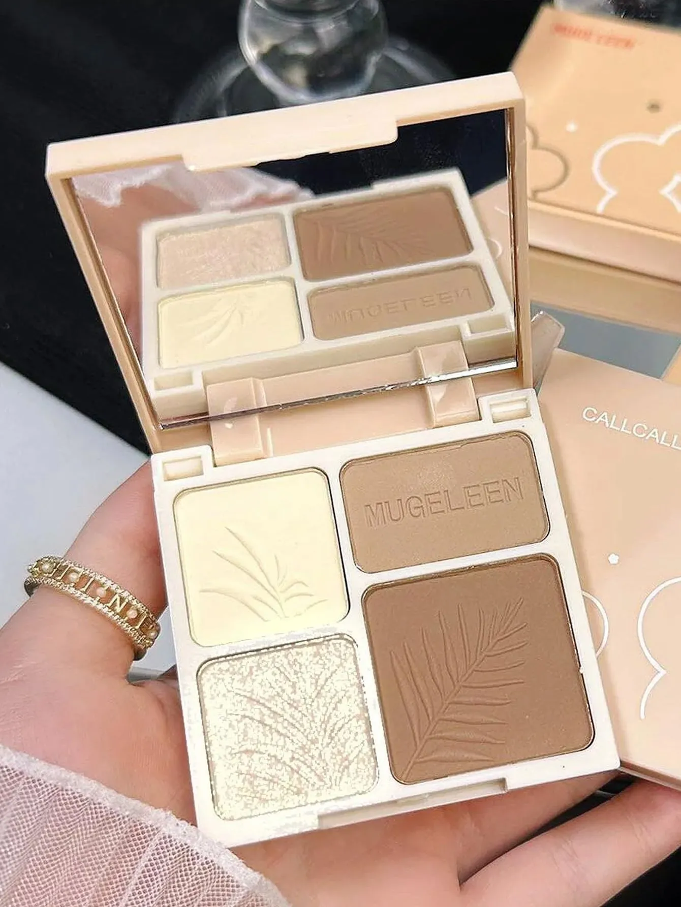 4 Color Matte Contour Highlighter Powder