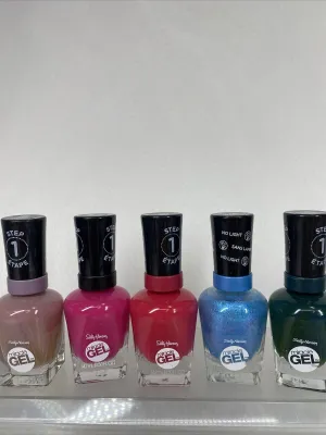 (5) Sally Hansen Miracle gel￼ Nail Polish Gel Finish No Repeats Bulk Lot