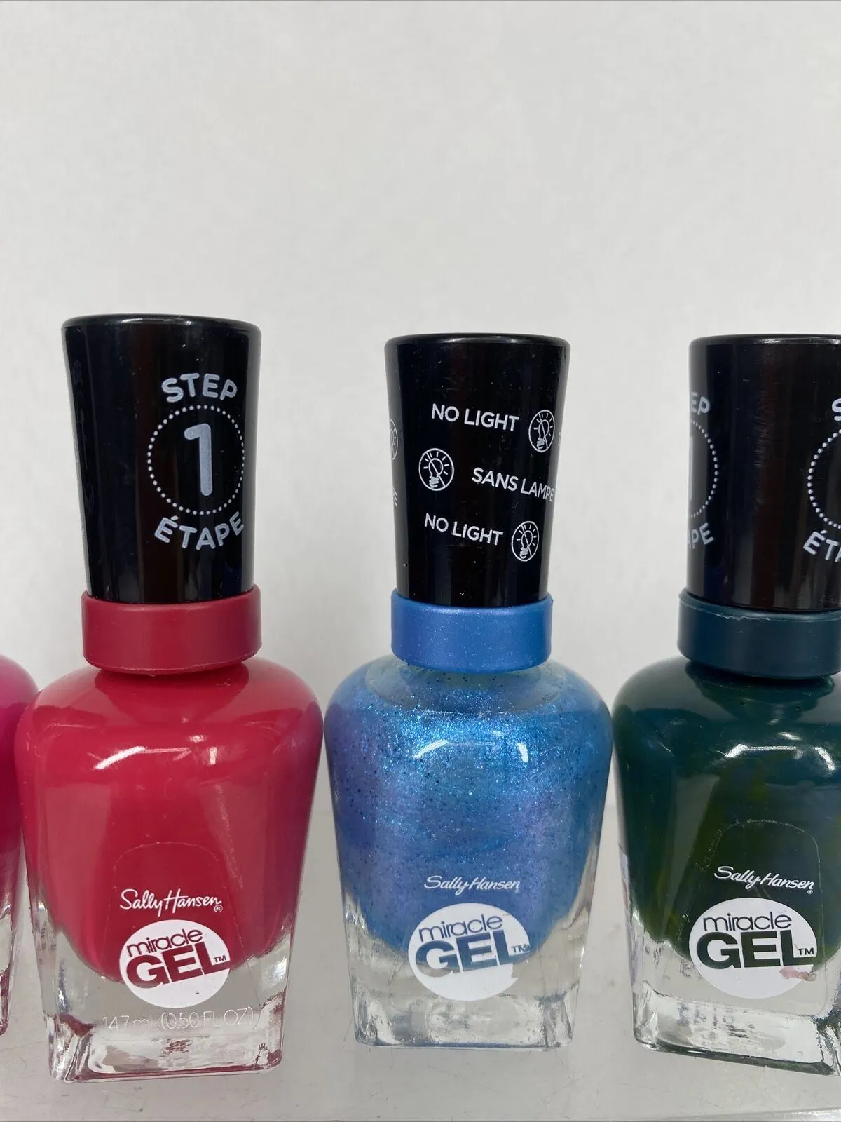 (5) Sally Hansen Miracle gel￼ Nail Polish Gel Finish No Repeats Bulk Lot