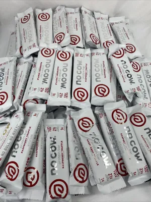 (54) Bars No Cow Protein Bar Raspberry Truffle Low Sugar 1g  Protein ￼21g 2.12i