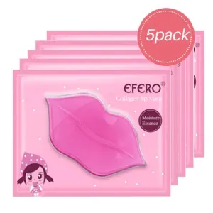 5/8Pcs Lip Plumper Crystal Collagen Lip Mask Pads Moisture Essence Anti Ageing Wrinkle Patch Pad Gel Scrub Lips Care Enhancer