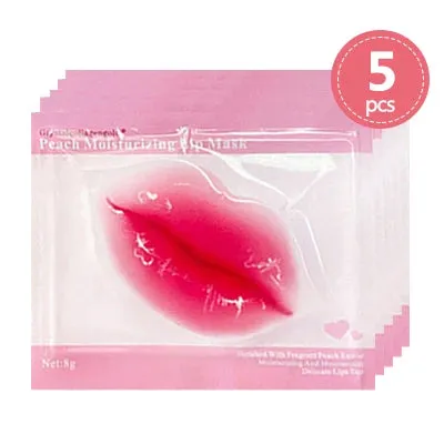 5/8Pcs Lip Plumper Crystal Collagen Lip Mask Pads Moisture Essence Anti Ageing Wrinkle Patch Pad Gel Scrub Lips Care Enhancer