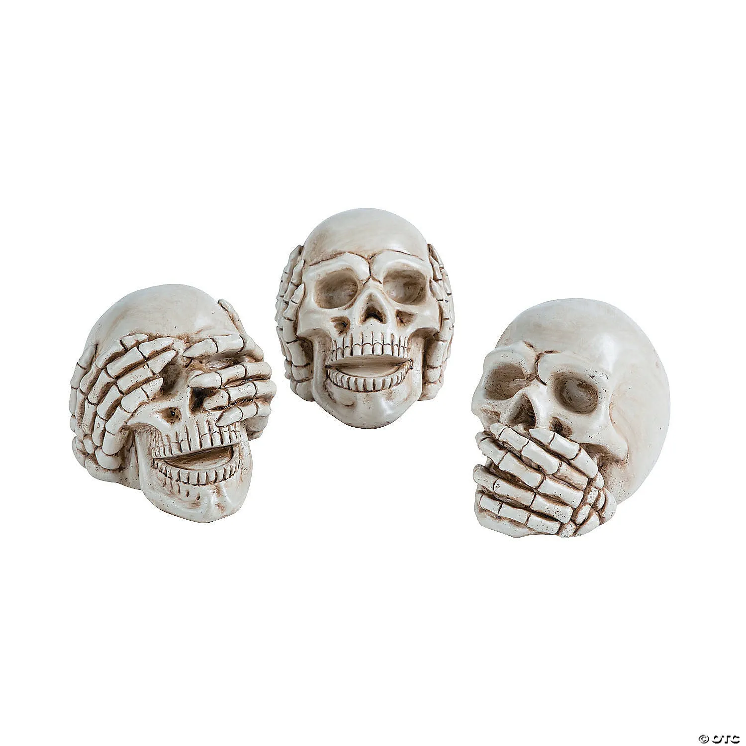 5" Hear No Evil, See No Evil, Speak No Evil Skulls Resin