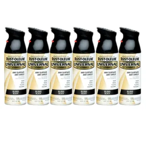 (6 cans) Rust-oleum UNIVERSAL® Gloss Spray Paint | 250361 GLOSS BLACK