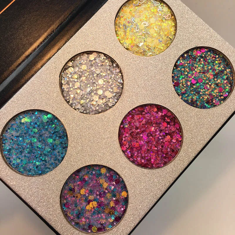 6 Color  Diamond Rainbow Shimme Eyeshadow