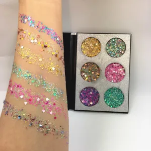 6 Color  Diamond Rainbow Shimme Eyeshadow
