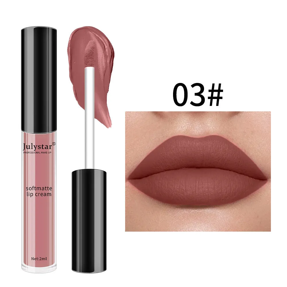 6 color Matte Lip Glaze Lip and Cheek Lipstick Lip Gloss