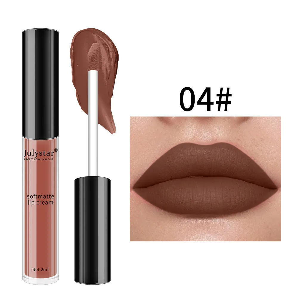 6 color Matte Lip Glaze Lip and Cheek Lipstick Lip Gloss