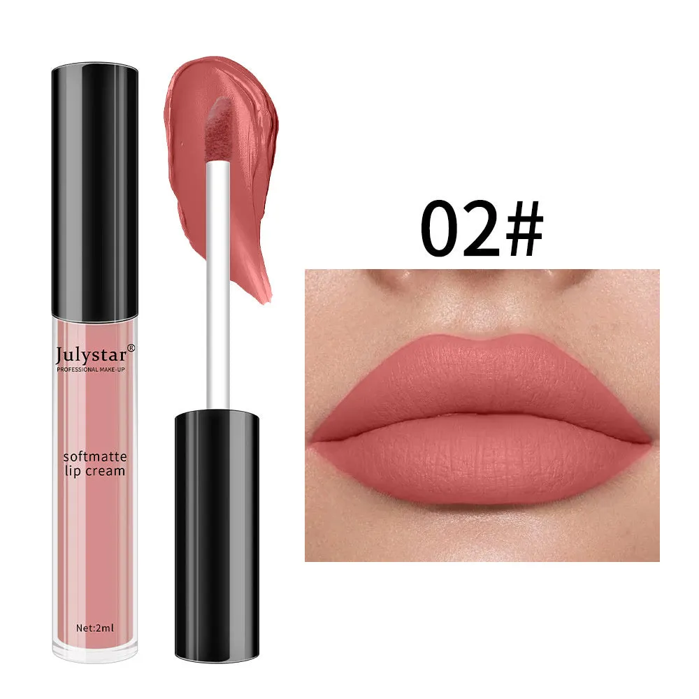 6 color Matte Lip Glaze Lip and Cheek Lipstick Lip Gloss