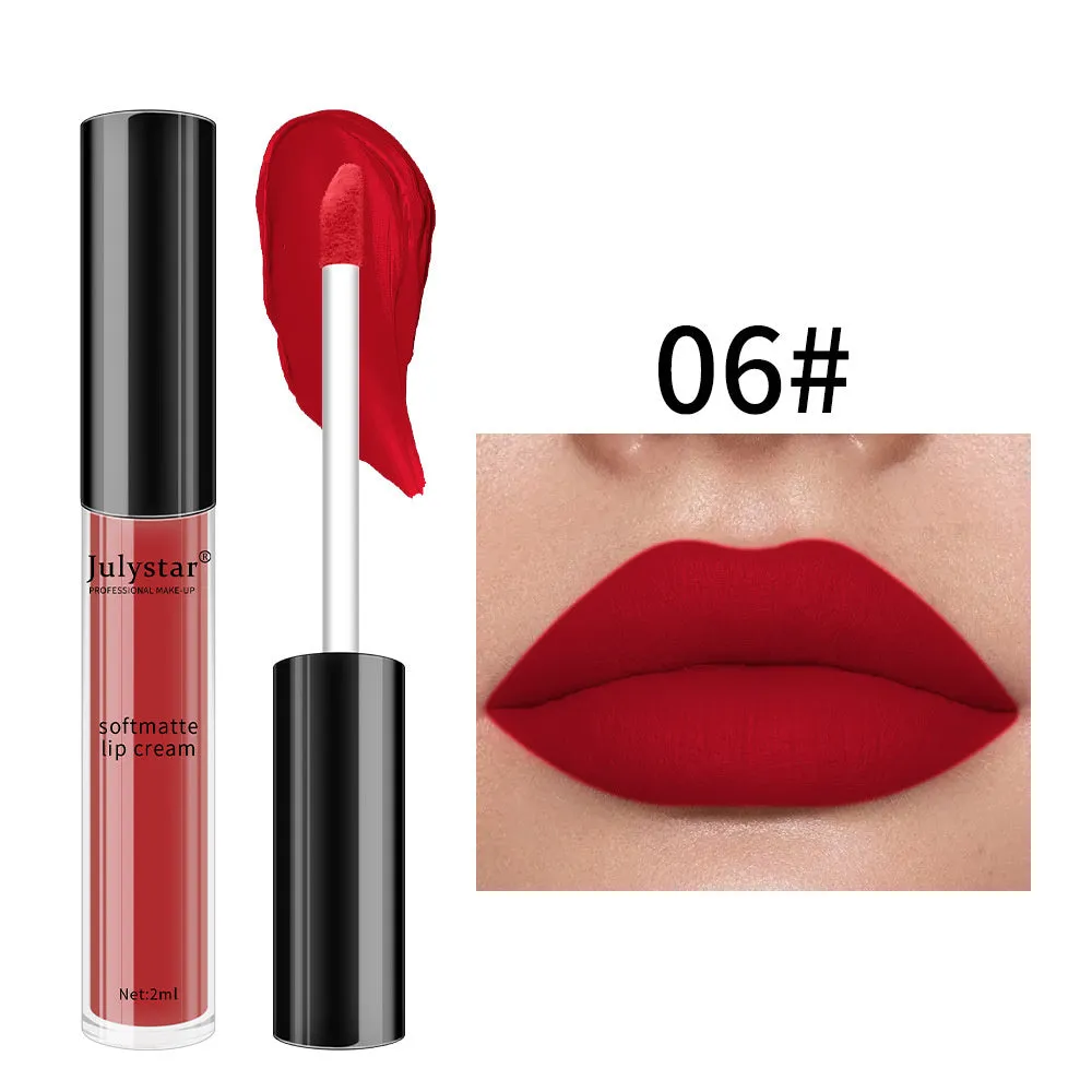 6 color Matte Lip Glaze Lip and Cheek Lipstick Lip Gloss