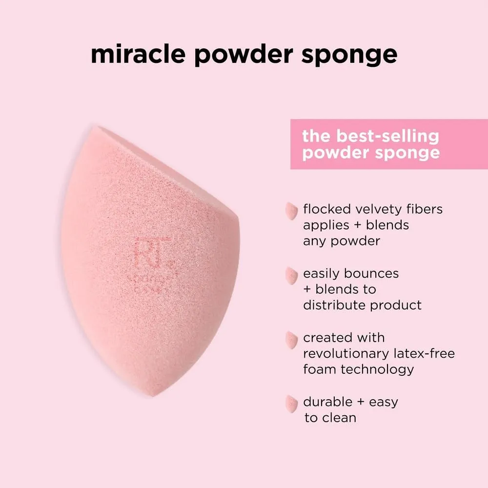 6 Pack Assorted Makeup Blending Sponges, 3 Miracle Makeup Sponges, for Blending, Baking, and Setting, Use with Foundation & Powder, Dewy or Matte Finish, Cruelty-Free