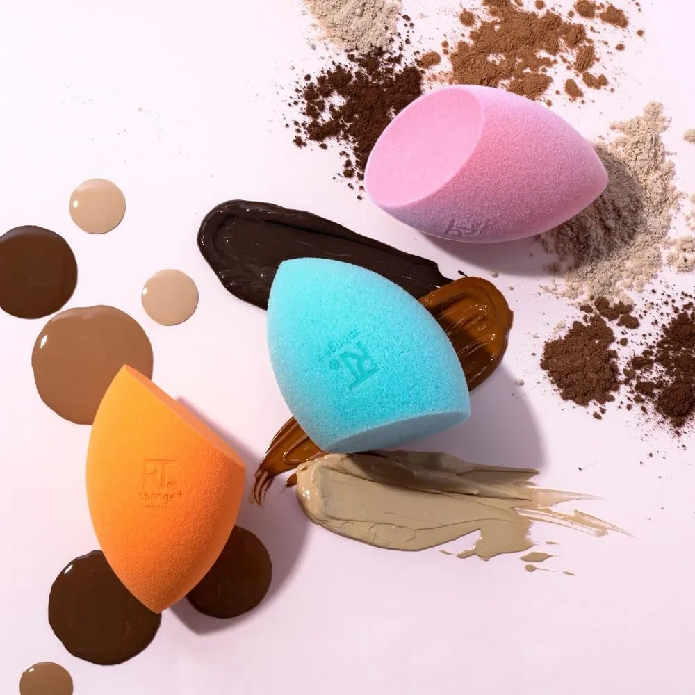 6 Pack Assorted Makeup Blending Sponges, 3 Miracle Makeup Sponges, for Blending, Baking, and Setting, Use with Foundation & Powder, Dewy or Matte Finish, Cruelty-Free