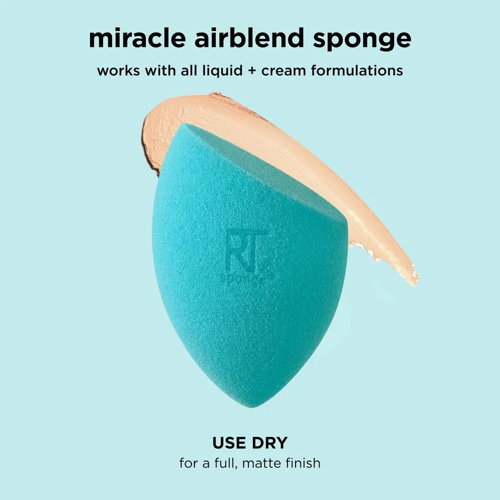 6 Pack Assorted Makeup Blending Sponges, 3 Miracle Makeup Sponges, for Blending, Baking, and Setting, Use with Foundation & Powder, Dewy or Matte Finish, Cruelty-Free