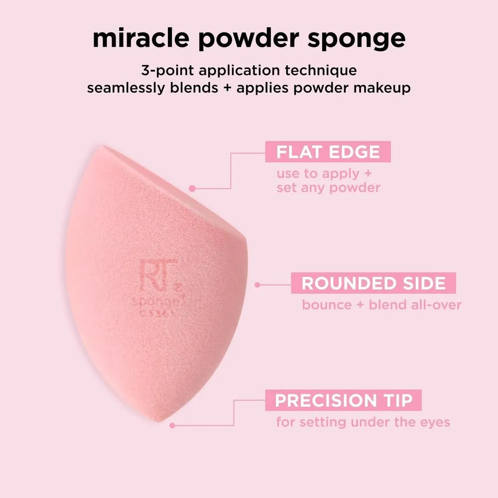 6 Pack Assorted Makeup Blending Sponges, 3 Miracle Makeup Sponges, for Blending, Baking, and Setting, Use with Foundation & Powder, Dewy or Matte Finish, Cruelty-Free