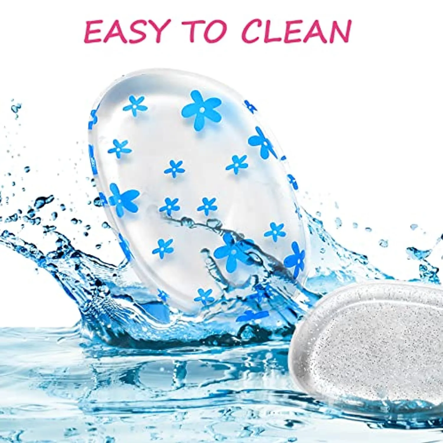6 Pieces Clear Silicone Makeup Sponge Washable Silicone Makeup Applicator Cosmetic Silicone Make up Sponges Gel Foundation Applicator Silicone Cosmetic Sponge Puff Pad Cosmetic Beauty Tools Blender