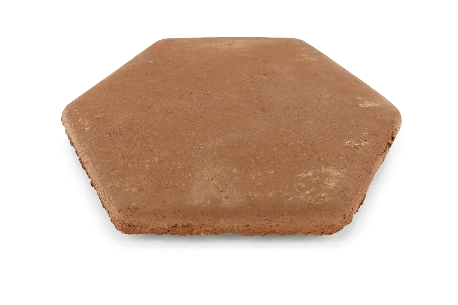 7.75 in. Unsealed Hexagon - Spanish Mission Red Floor Tile