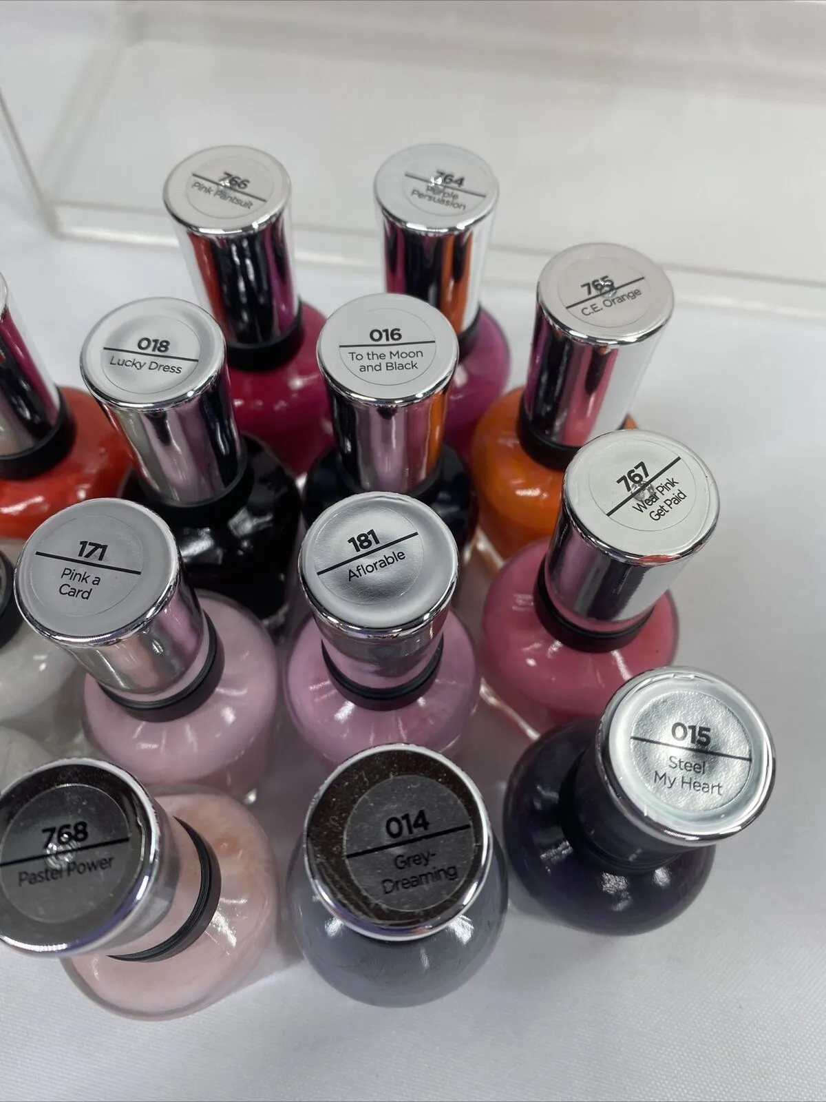 (8) Sally Hansen Miracle gel￼ Nail Polish Gel Finish No Repeats Bulk Lot