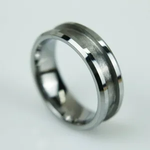 8mm Blank Inlay Tungsten Ring Band