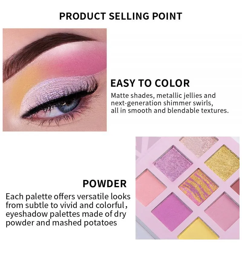 9 Color Glitter Eye Shadow