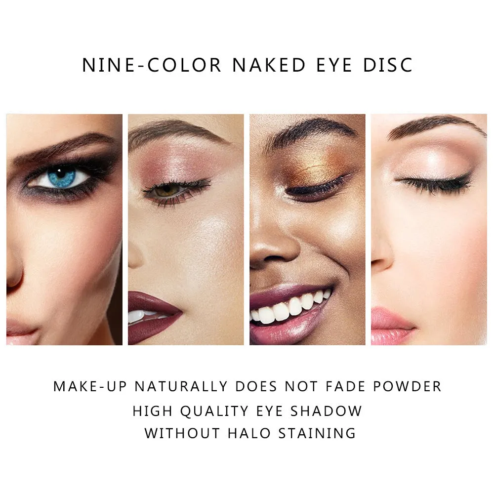 9-color highlighting and grooming pearl matte earth color marble color nude eyeshadow palette
